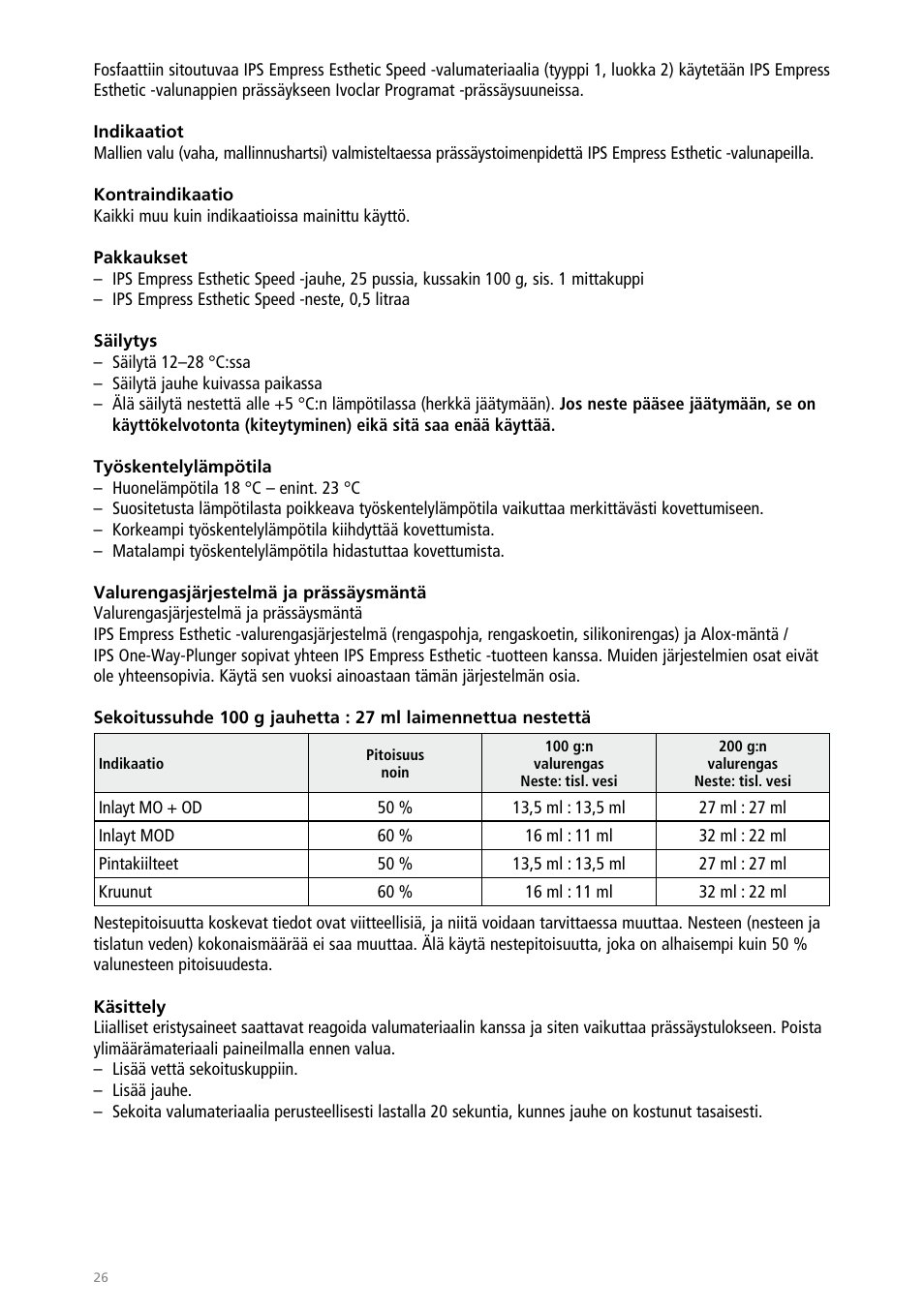 Ivoclar Vivadent IPS Empress Esthetic Speed User Manual | Page 26 / 48