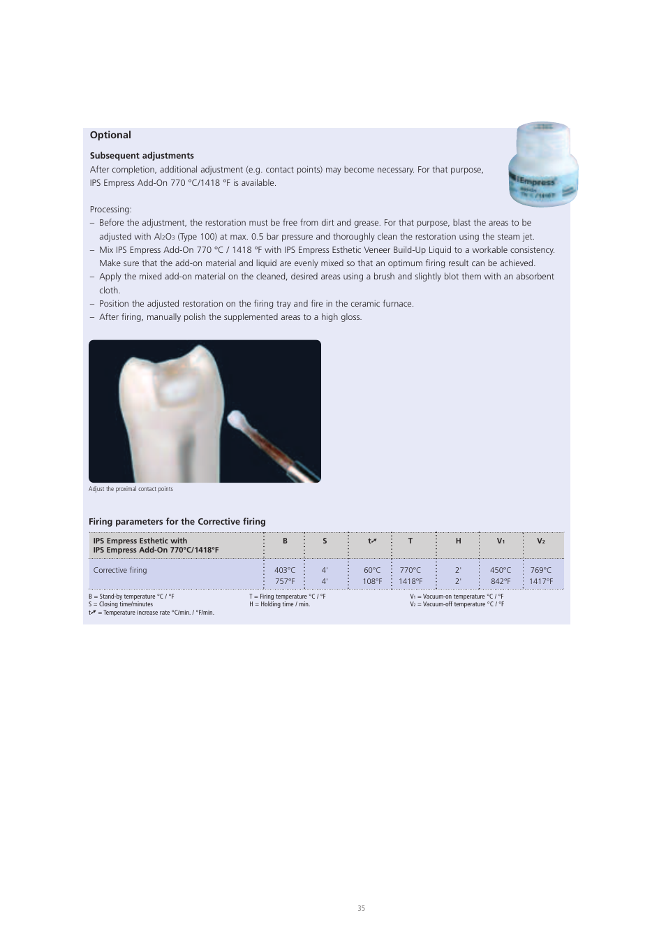 Ivoclar Vivadent IPS Empress Esthetic User Manual | Page 35 / 52
