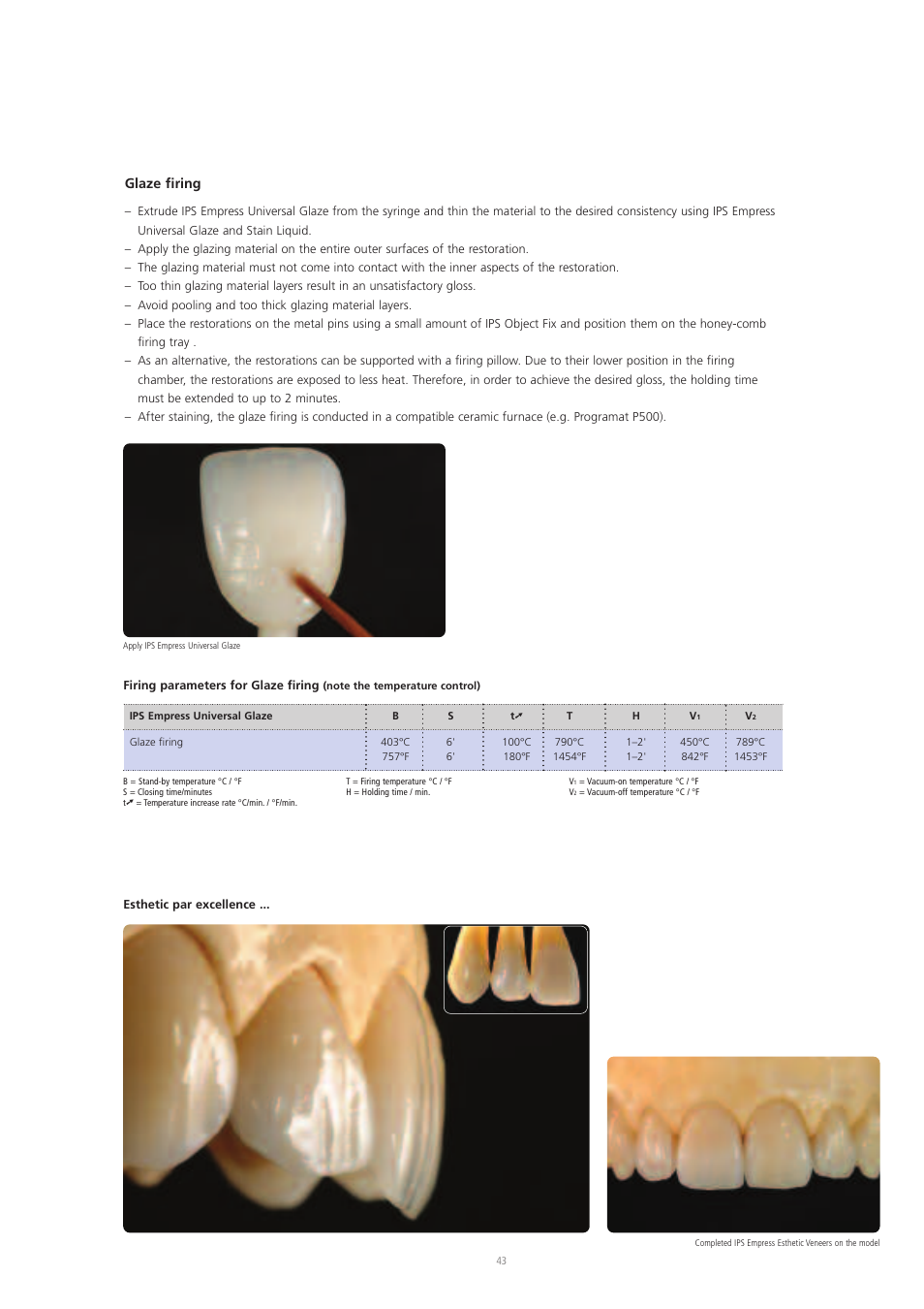 Ivoclar Vivadent IPS Empress Esthetic User Manual | Page 43 / 52