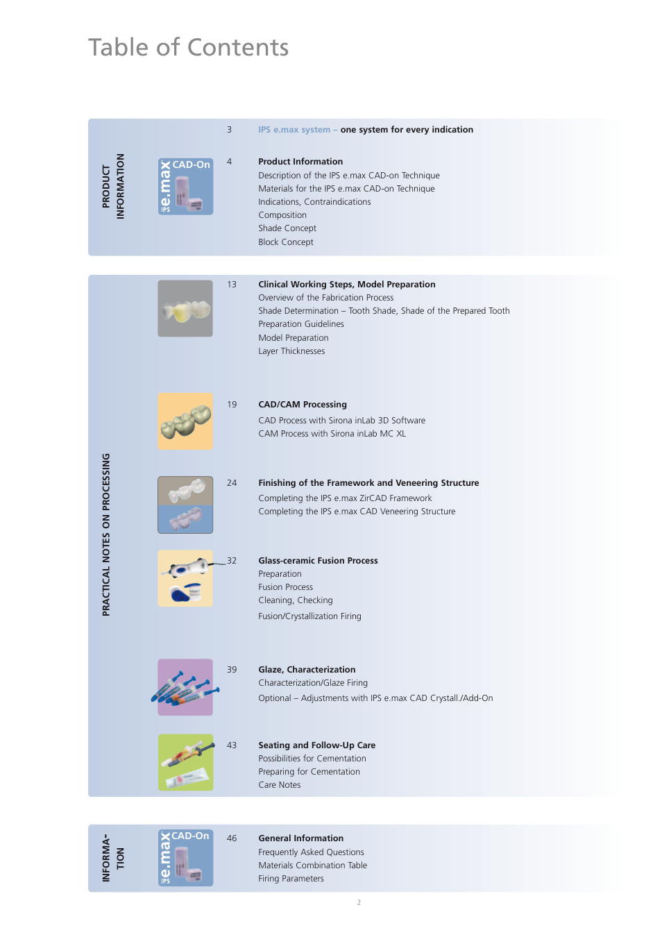 Ivoclar Vivadent IPS e.max CAD-on User Manual | Page 2 / 52