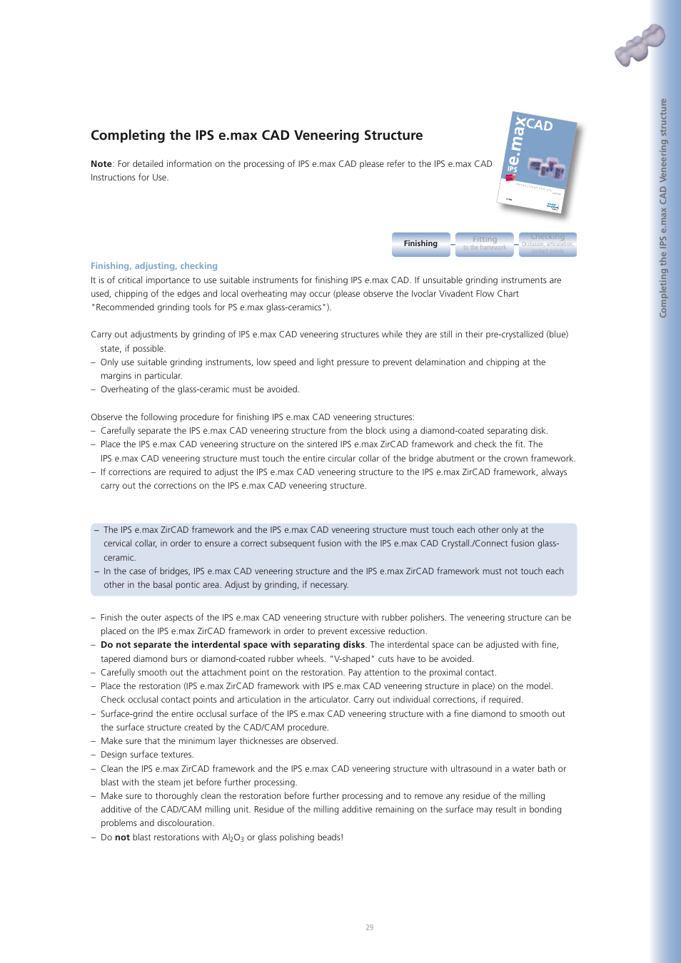 Completing the ips e.max cad veneering structure | Ivoclar Vivadent IPS e.max CAD-on User Manual | Page 29 / 52