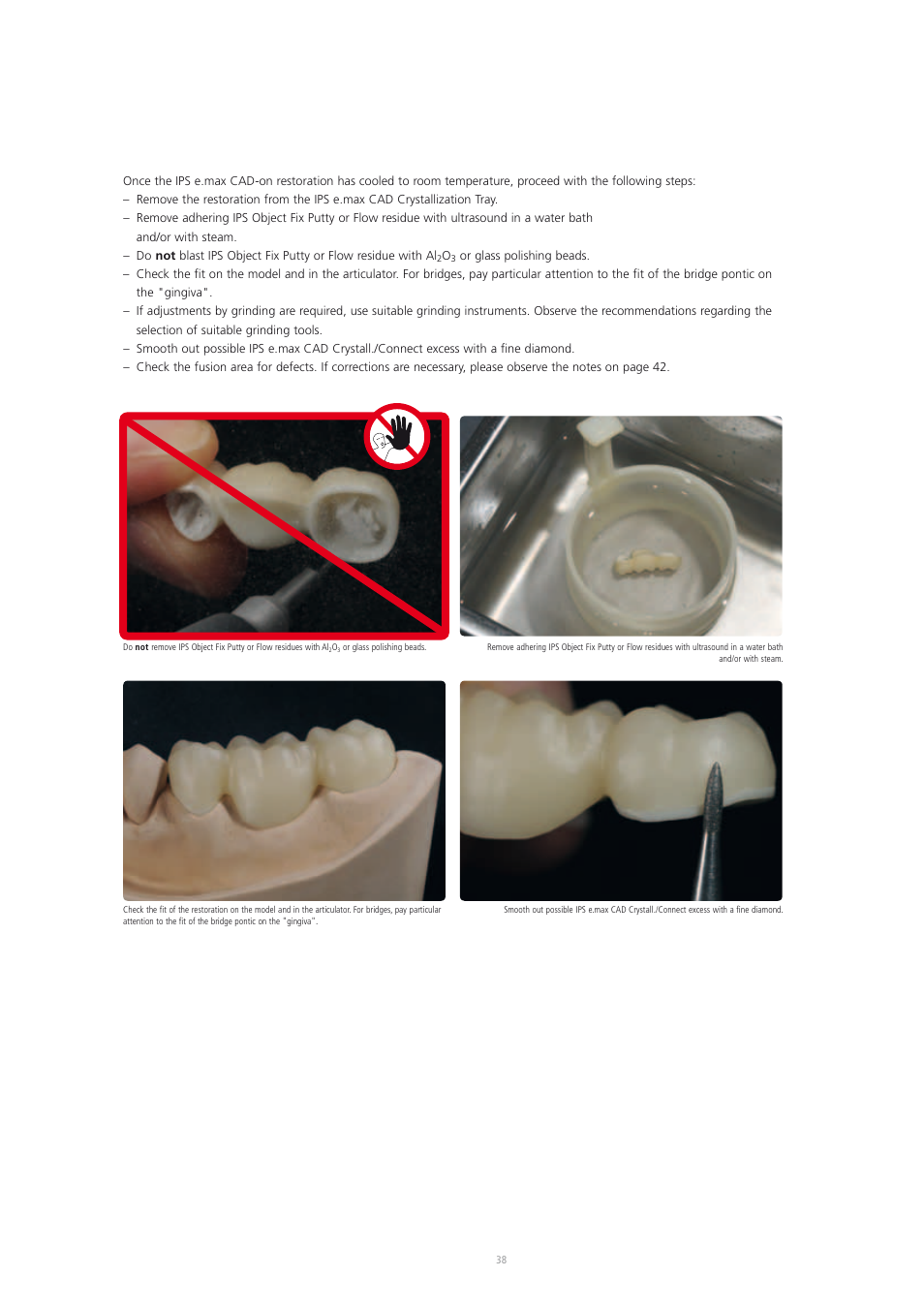 Ivoclar Vivadent IPS e.max CAD-on User Manual | Page 38 / 52