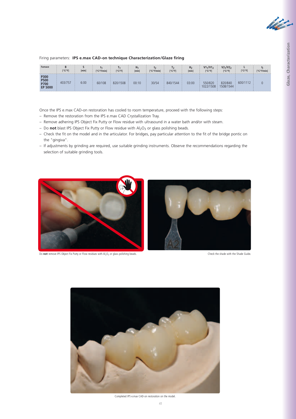 Ivoclar Vivadent IPS e.max CAD-on User Manual | Page 41 / 52