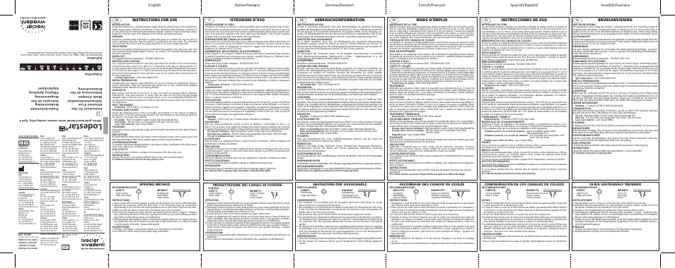 Ivoclar Vivadent Lodestar User Manual | 2 pages