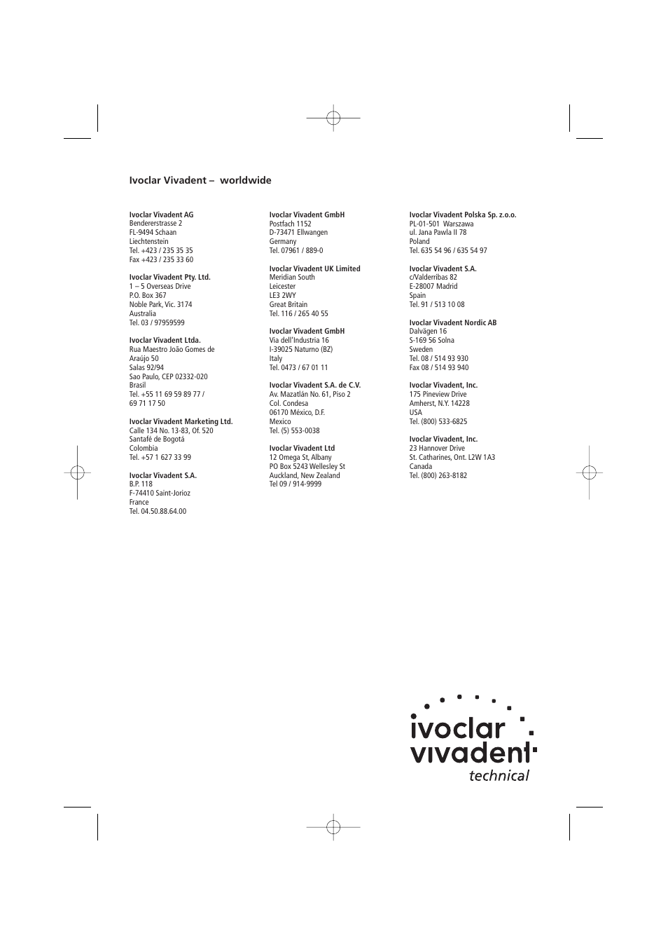 Ivoclar Vivadent Light Tray User Manual | Page 14 / 14