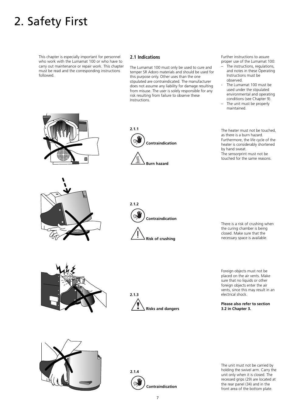 Safety first | Ivoclar Vivadent Lumamat 100 User Manual | Page 7 / 20
