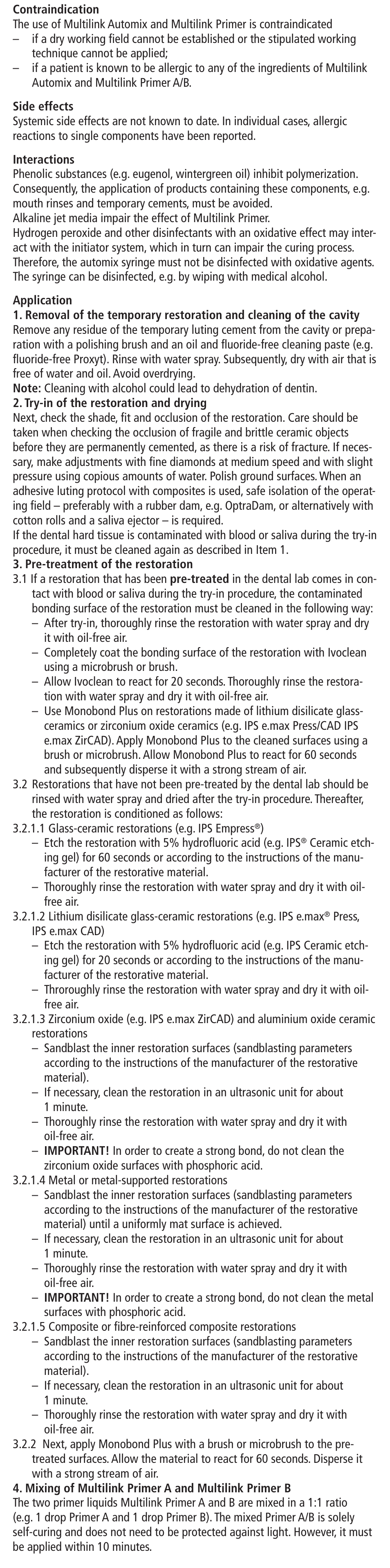 Ivoclar Vivadent Multilink Automix User Manual | Page 2 / 48