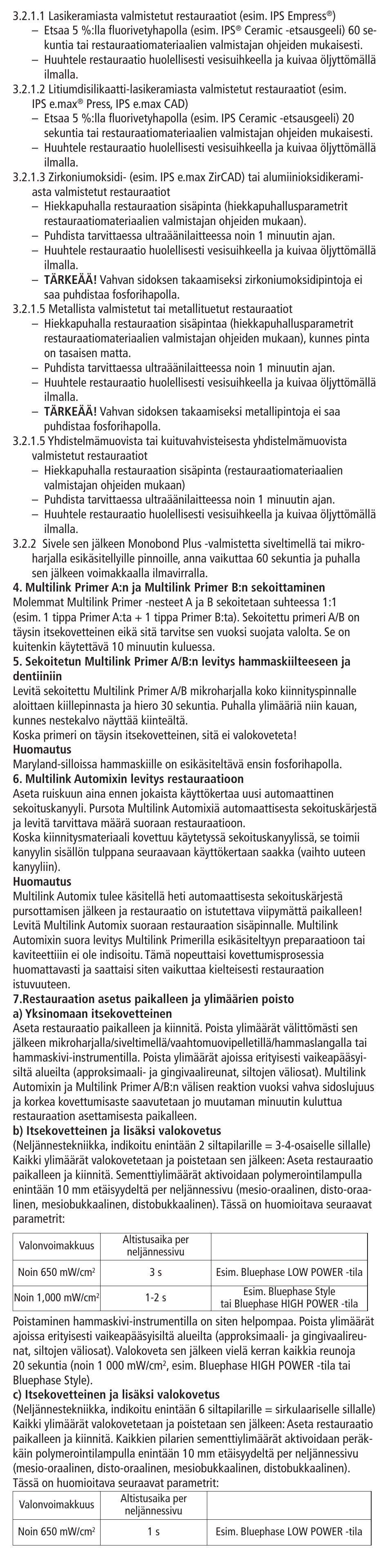 Ivoclar Vivadent Multilink Automix User Manual | Page 25 / 48