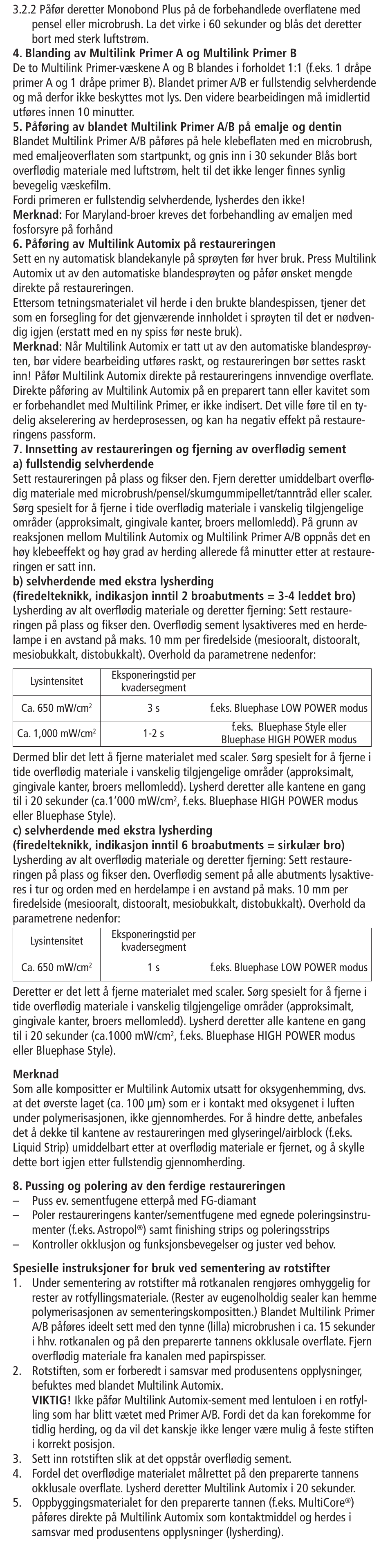 Ivoclar Vivadent Multilink Automix User Manual | Page 28 / 48