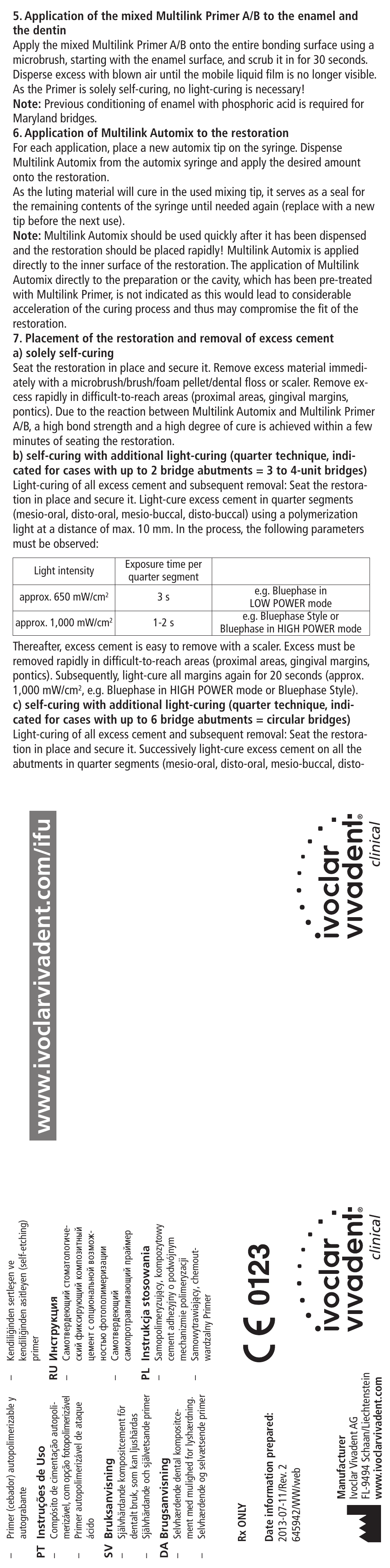 Ivoclar Vivadent Multilink Automix User Manual | Page 3 / 48