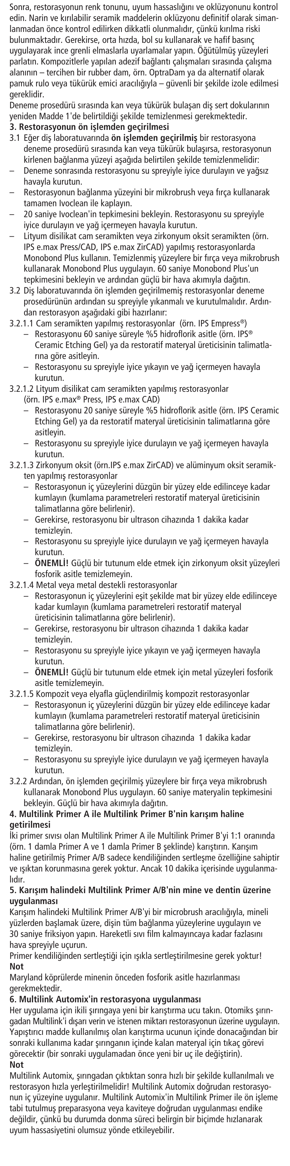 Ivoclar Vivadent Multilink Automix User Manual | Page 36 / 48