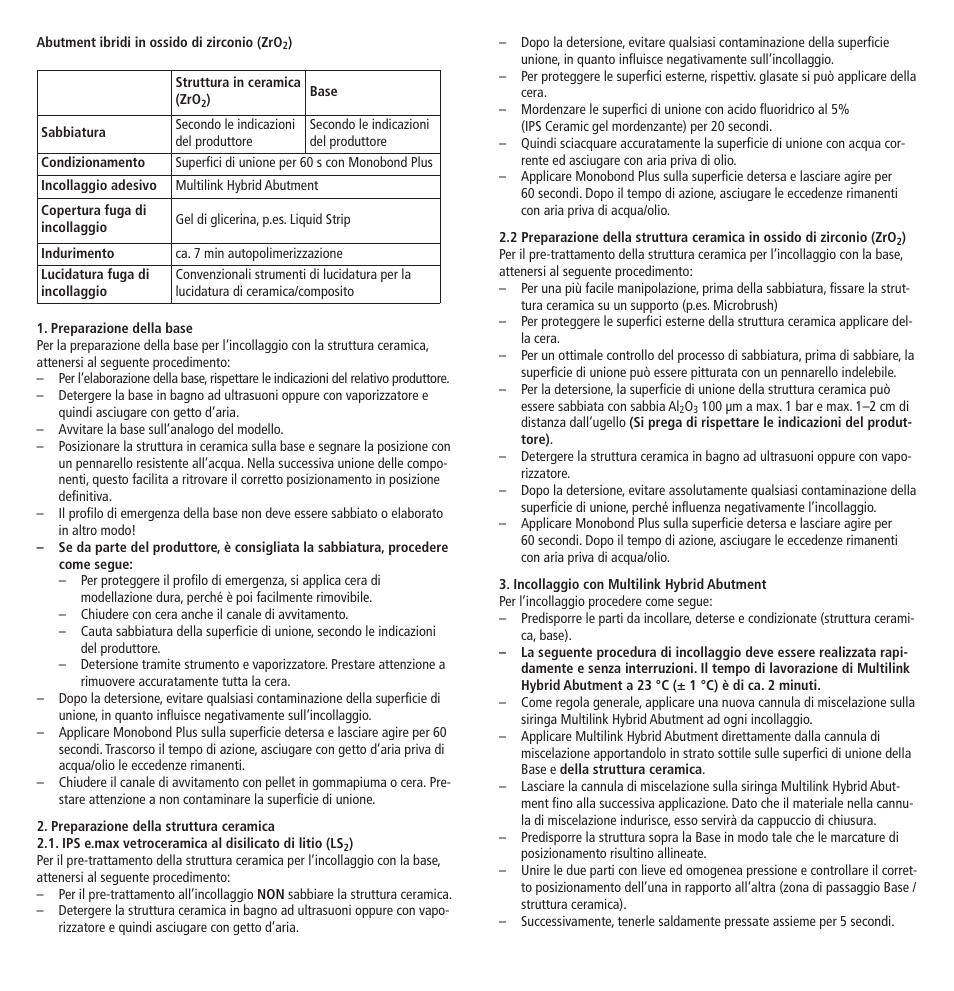 Ivoclar Vivadent Multilink Hybrid Abutment User Manual | Page 10 / 40
