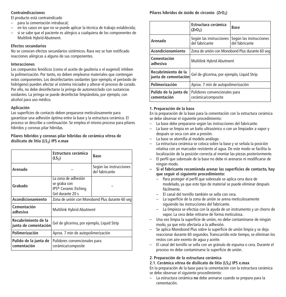Ivoclar Vivadent Multilink Hybrid Abutment User Manual | Page 12 / 40
