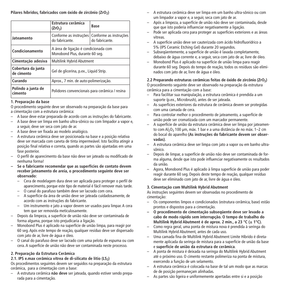 Ivoclar Vivadent Multilink Hybrid Abutment User Manual | Page 15 / 40