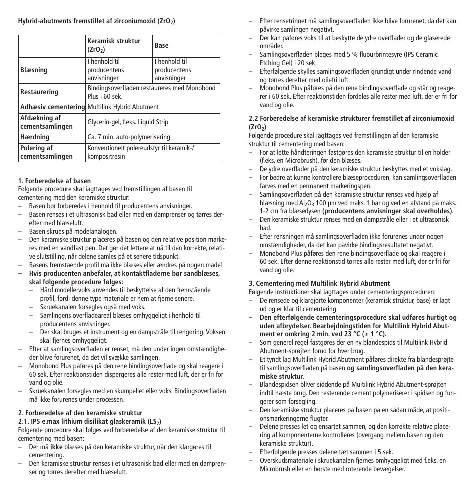 Ivoclar Vivadent Multilink Hybrid Abutment User Manual | Page 20 / 40
