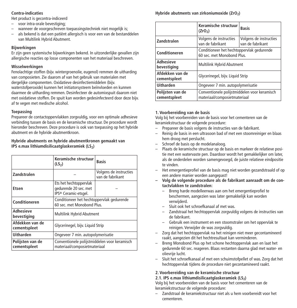 Ivoclar Vivadent Multilink Hybrid Abutment User Manual | Page 27 / 40