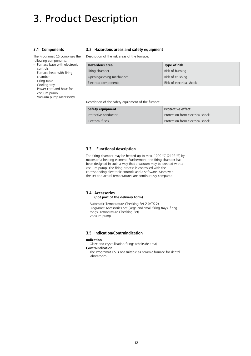 Product description | Ivoclar Vivadent CS User Manual | Page 12 / 32