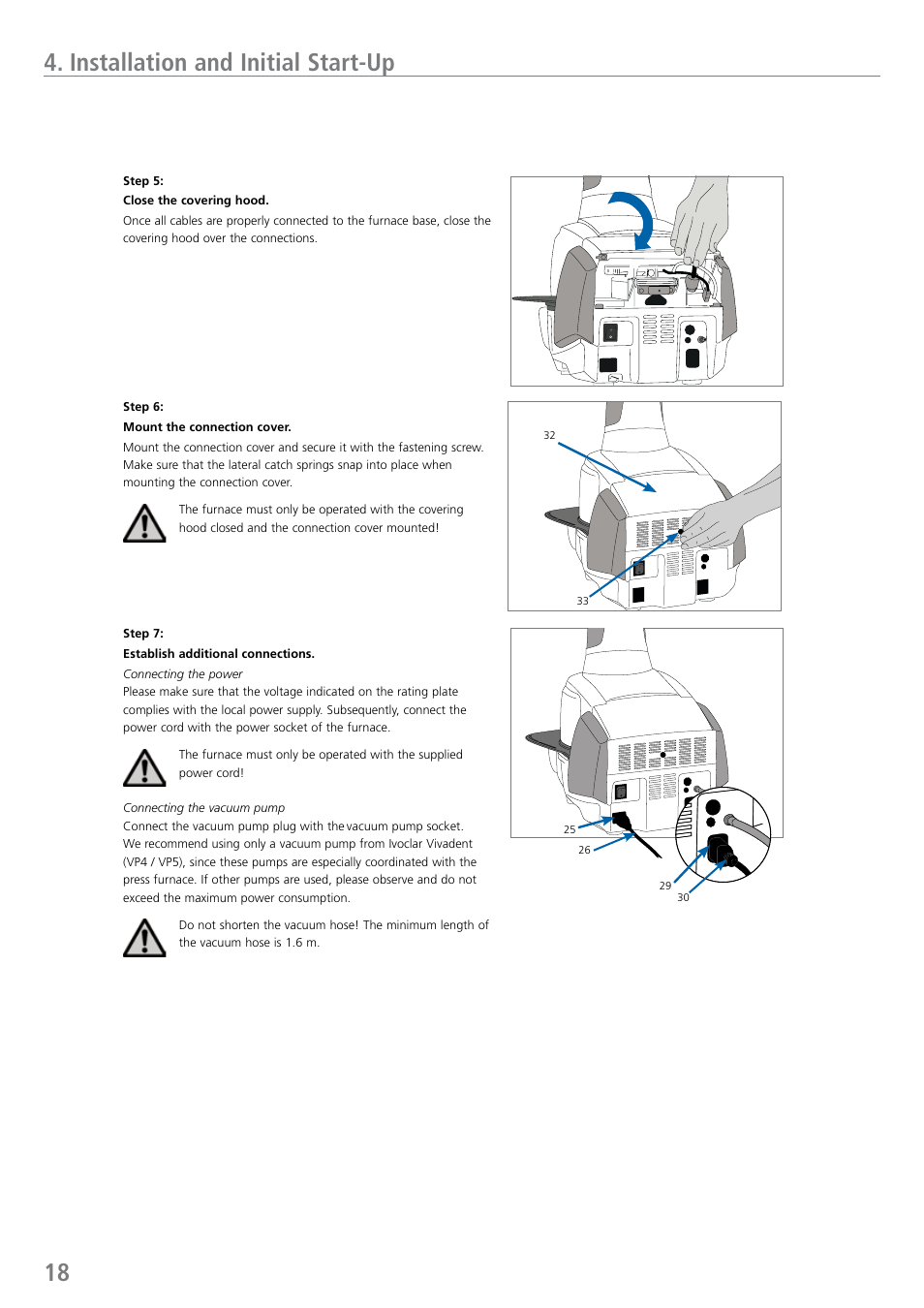 Installation and initial start-up | Ivoclar Vivadent EP 5010 User Manual | Page 18 / 92