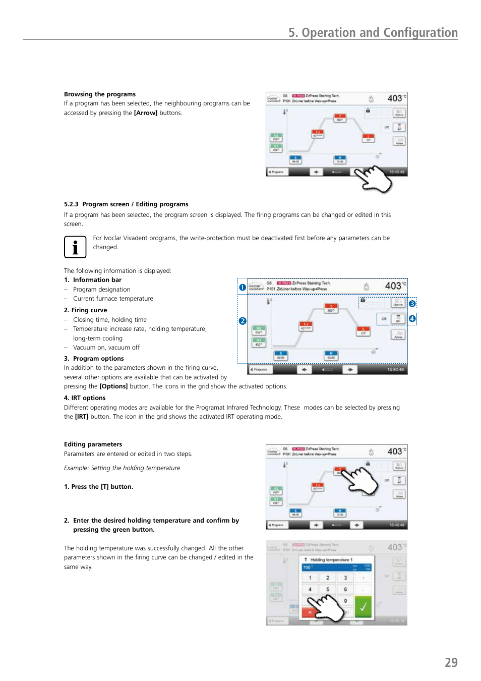 Operation and configuration | Ivoclar Vivadent EP 5010 User Manual | Page 29 / 92
