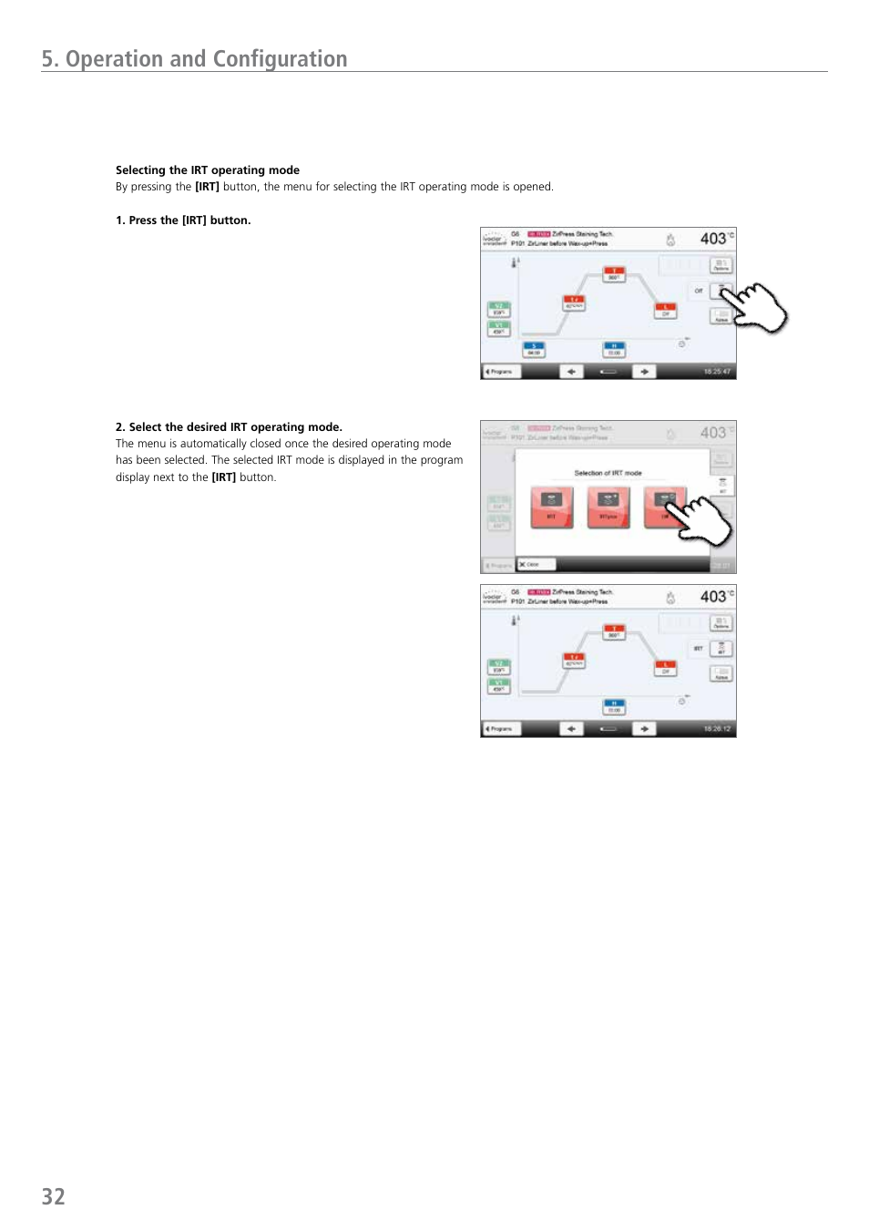 Operation and configuration | Ivoclar Vivadent EP 5010 User Manual | Page 32 / 92