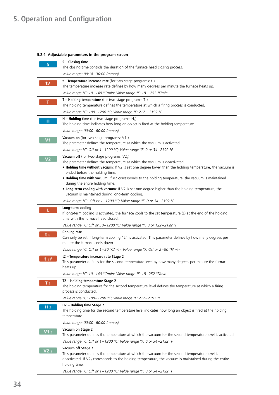 Operation and configuration | Ivoclar Vivadent EP 5010 User Manual | Page 34 / 92