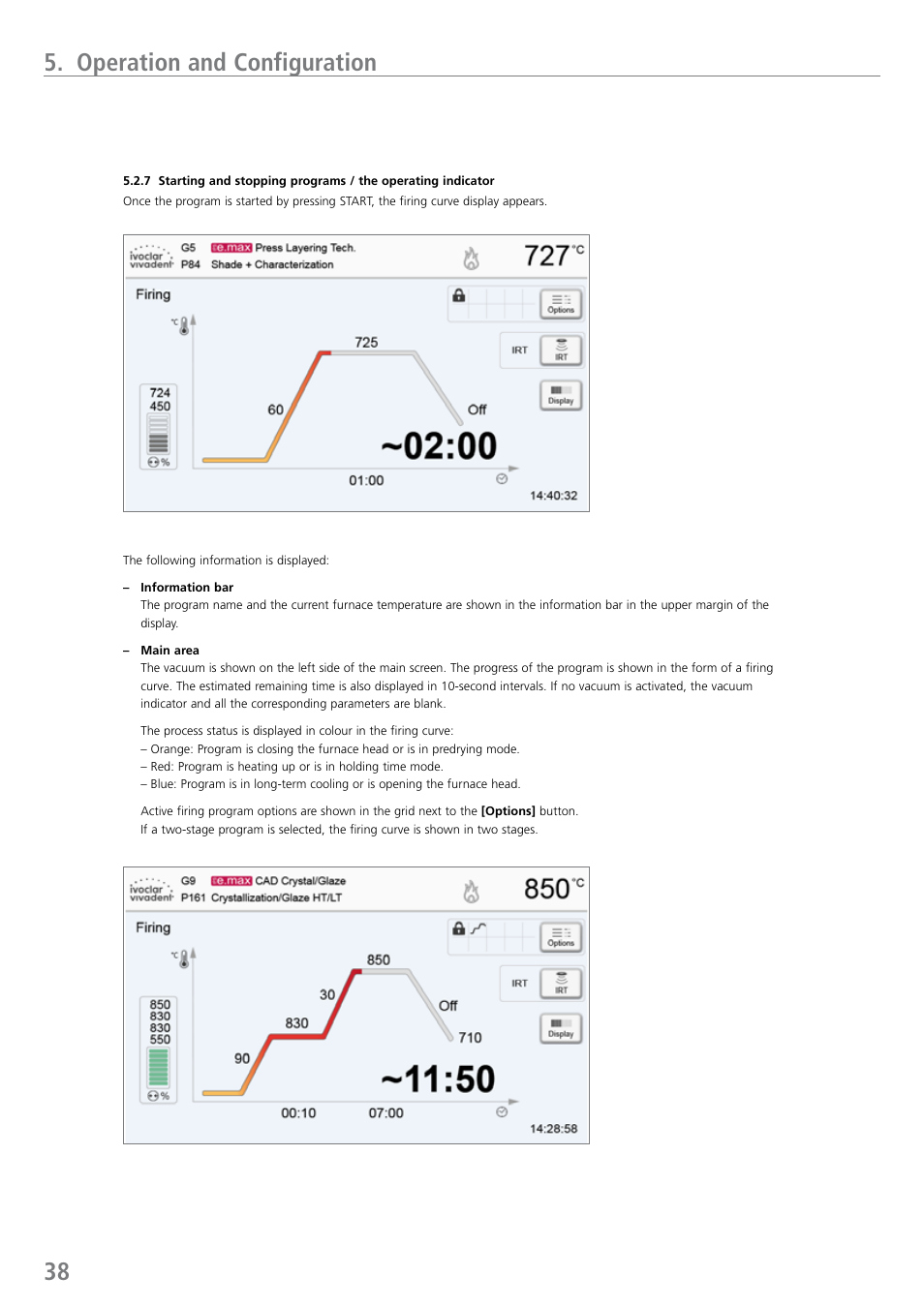 Operation and configuration | Ivoclar Vivadent EP 5010 User Manual | Page 38 / 92