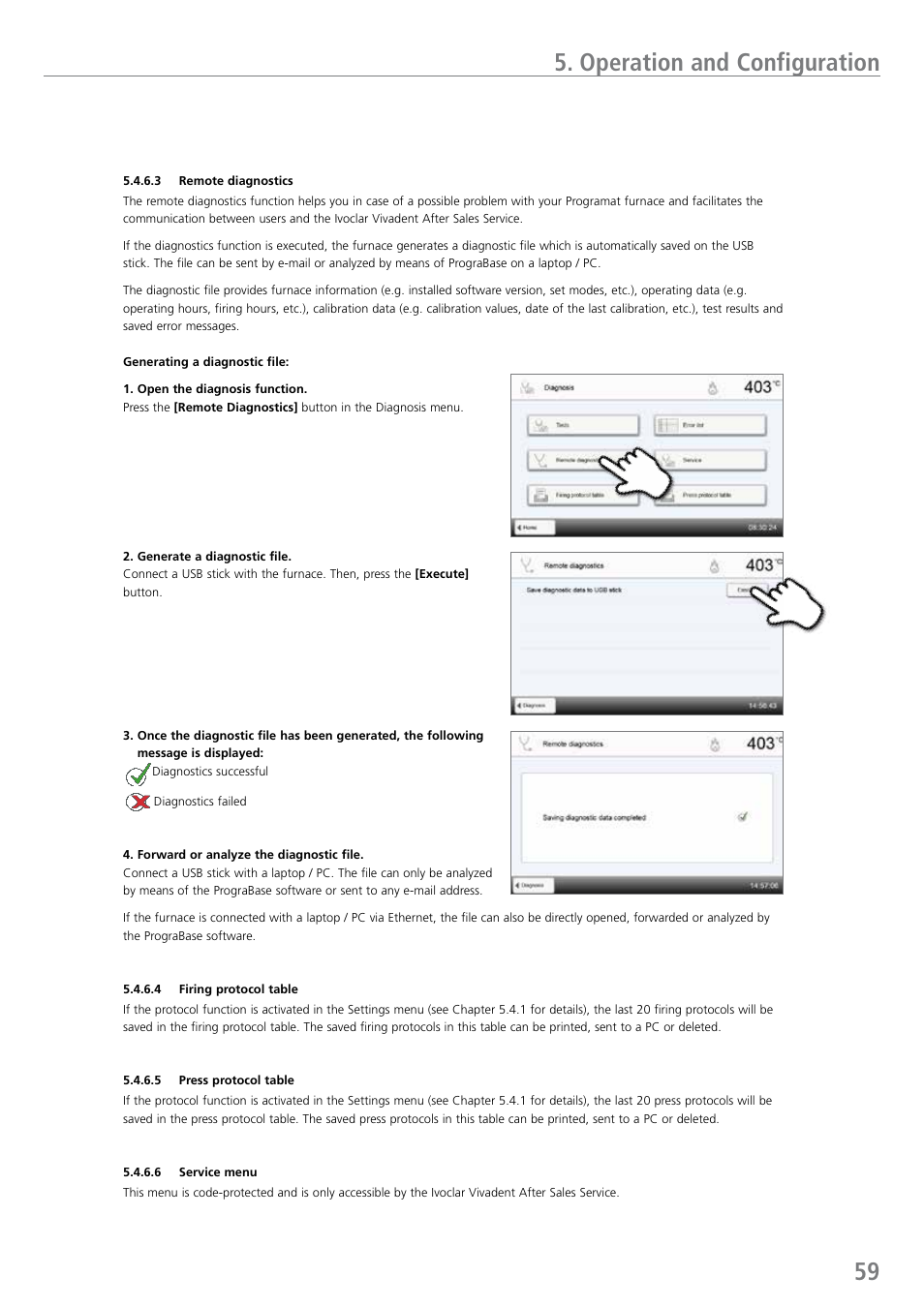 Operation and configuration | Ivoclar Vivadent EP 5010 User Manual | Page 59 / 92