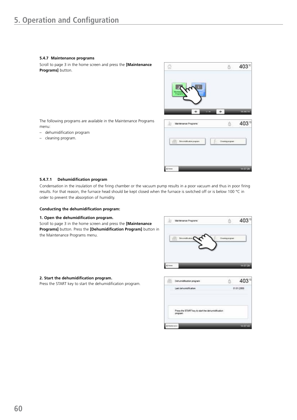 Operation and configuration | Ivoclar Vivadent EP 5010 User Manual | Page 60 / 92