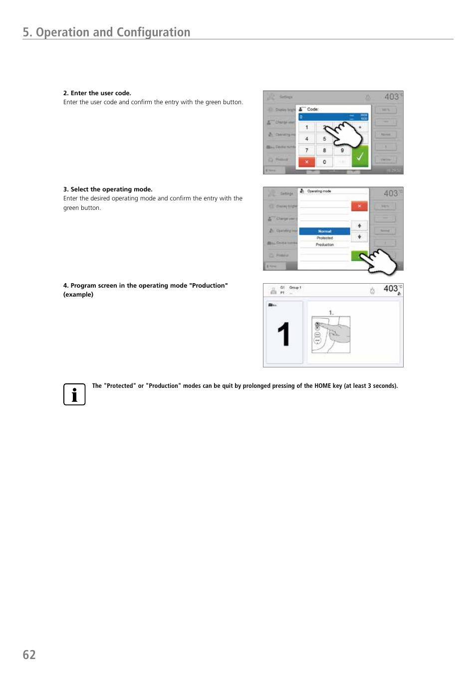Operation and configuration | Ivoclar Vivadent EP 5010 User Manual | Page 62 / 92