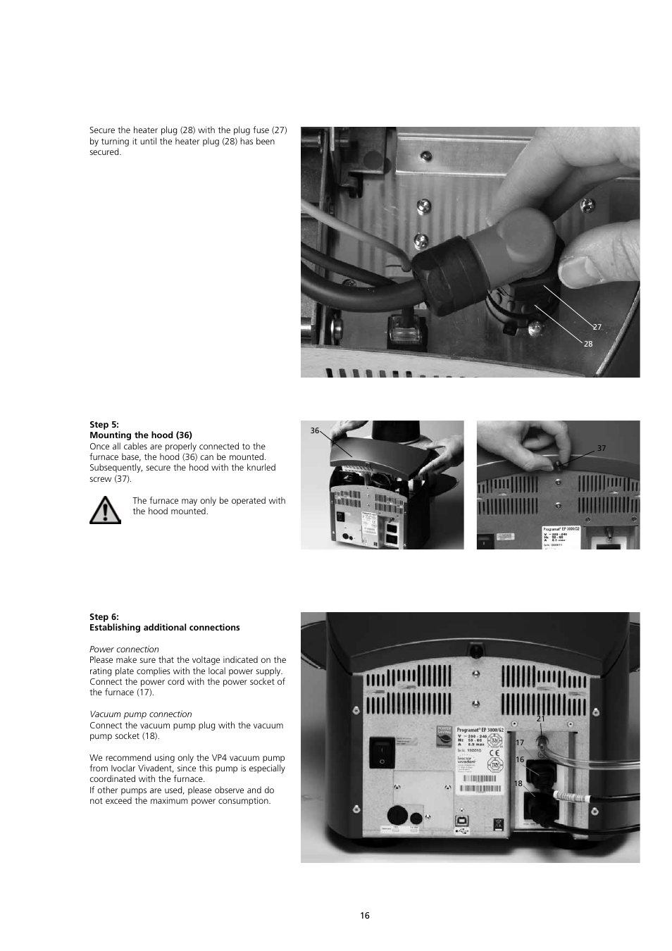 Ivoclar Vivadent EP3000-G2 User Manual | Page 16 / 40