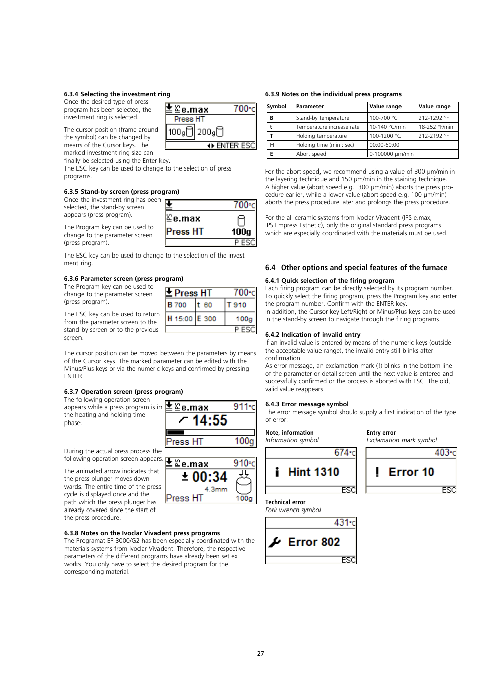 Ivoclar Vivadent EP3000-G2 User Manual | Page 27 / 40