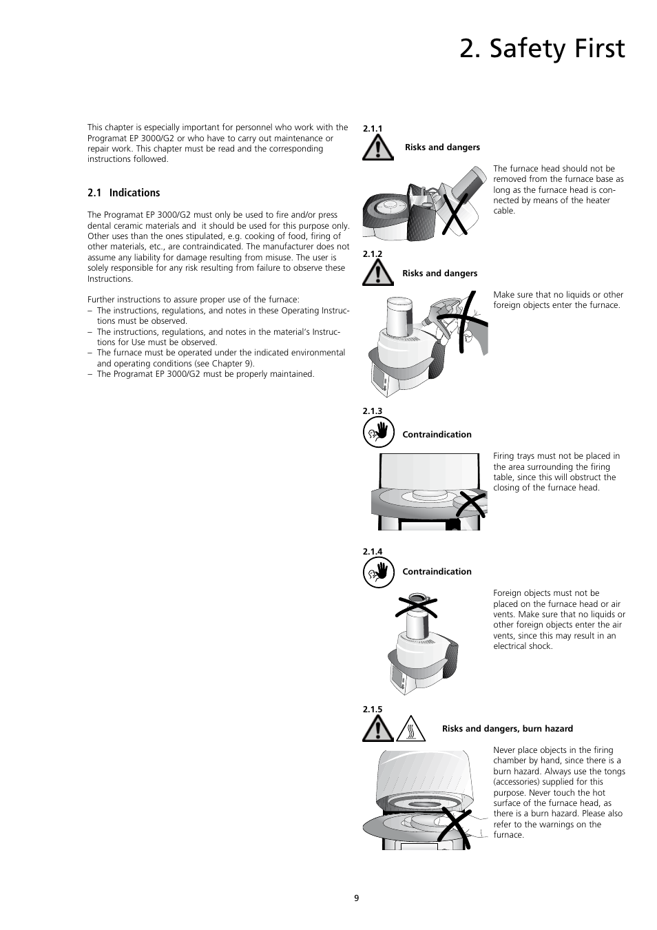 Safety first | Ivoclar Vivadent EP3000-G2 User Manual | Page 9 / 40