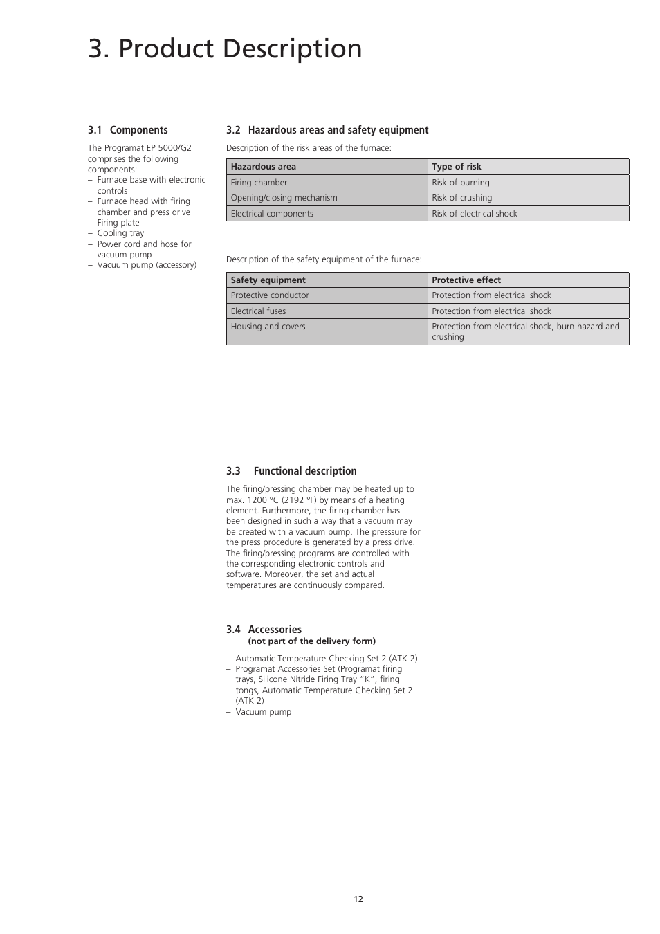 Product description | Ivoclar Vivadent EP5000-G2 User Manual | Page 12 / 44