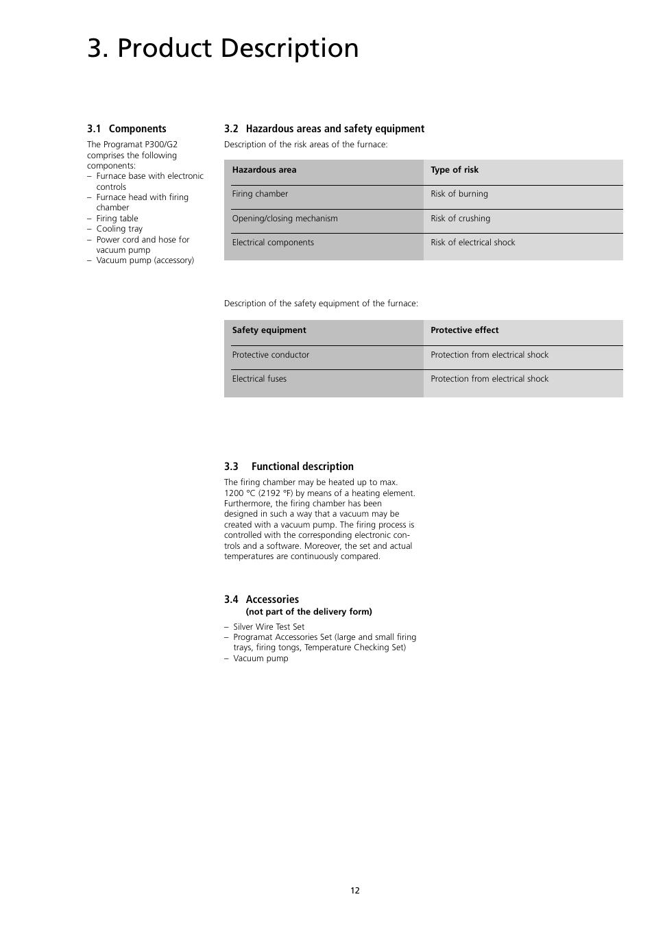 Product description | Ivoclar Vivadent P300 User Manual | Page 12 / 36