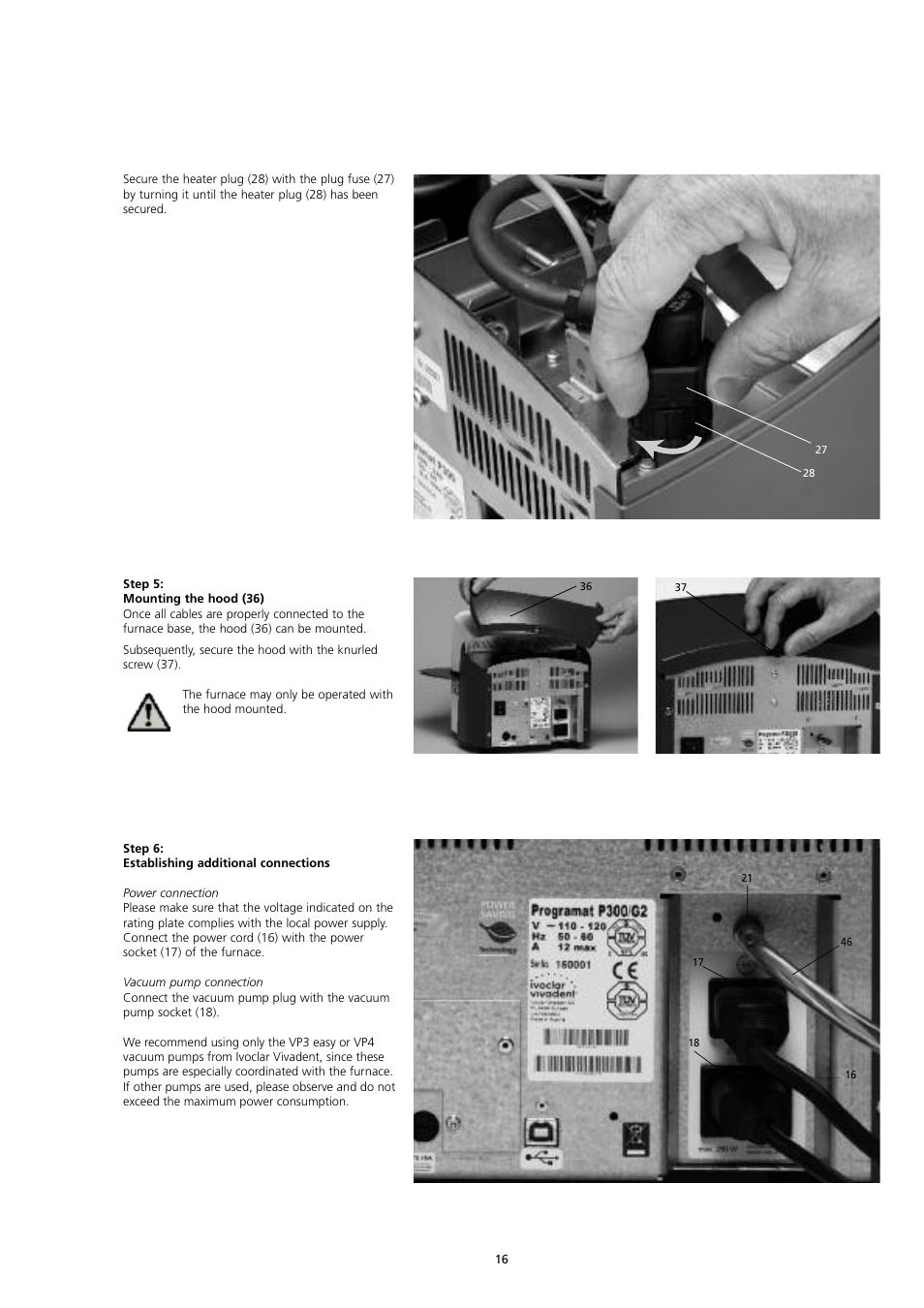 Ivoclar Vivadent P300 User Manual | Page 16 / 36