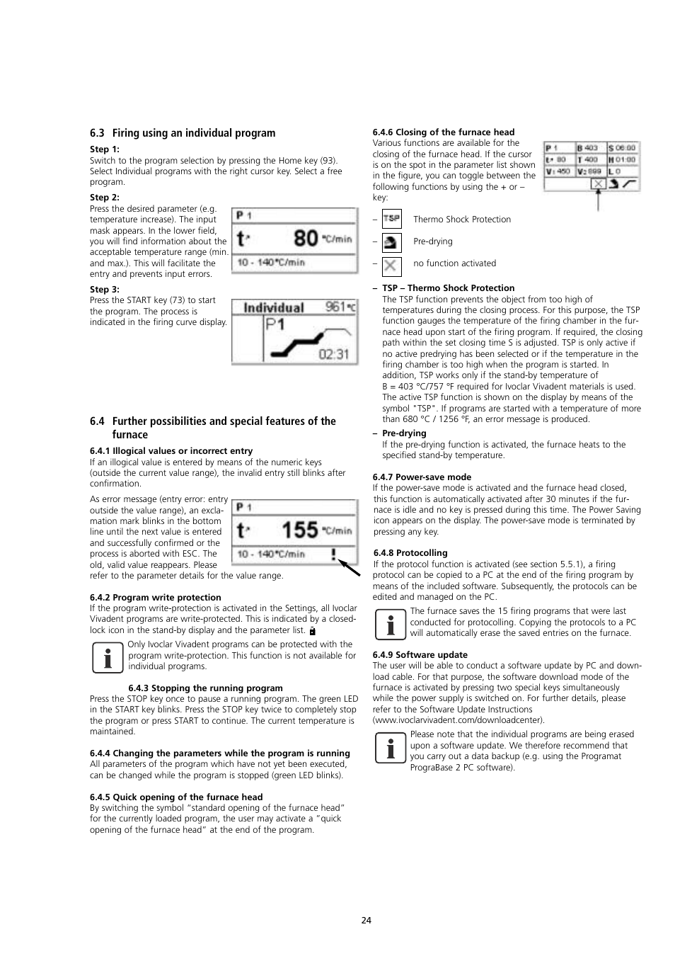 3 firing using an individual program | Ivoclar Vivadent P300 User Manual | Page 24 / 36