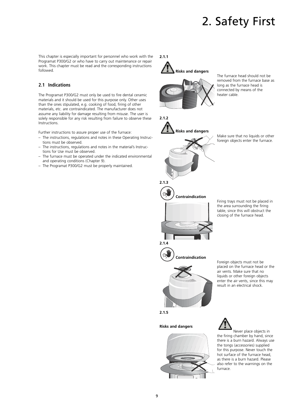 Safety first | Ivoclar Vivadent P300 User Manual | Page 9 / 36