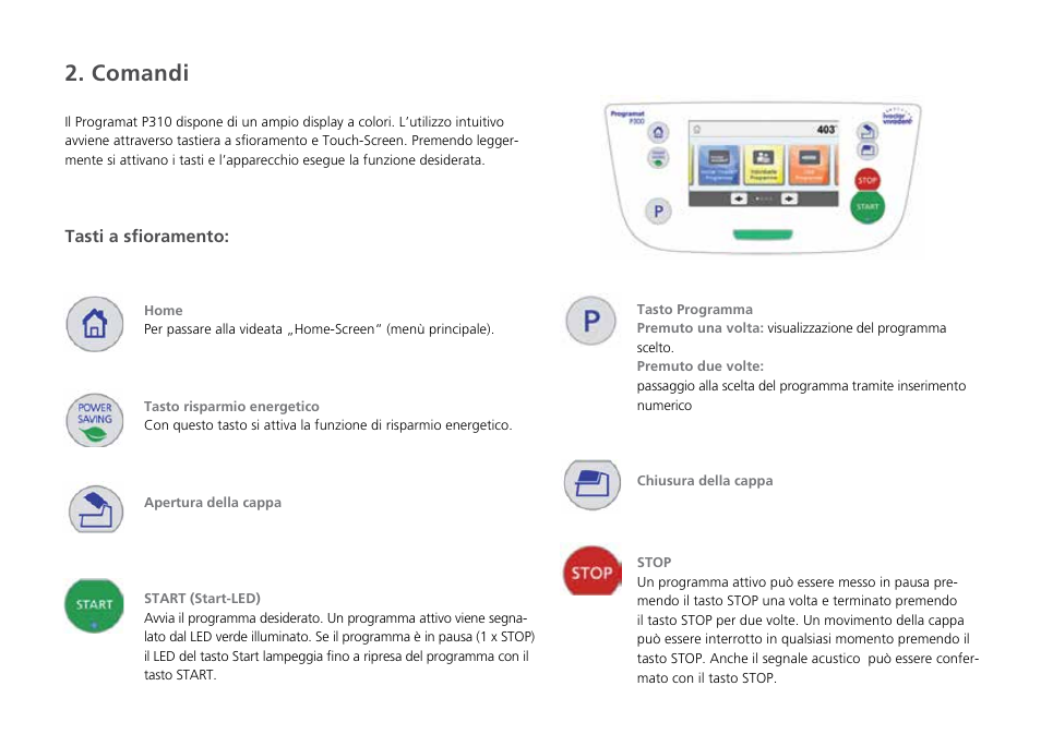 Comandi | Ivoclar Vivadent P310 - Short Instructions User Manual | Page 24 / 40
