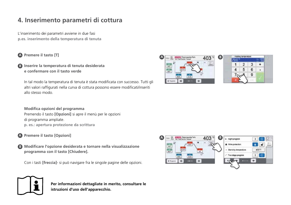 Inserimento parametri di cottura | Ivoclar Vivadent P310 - Short Instructions User Manual | Page 26 / 40