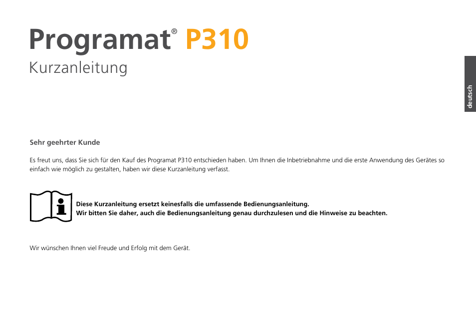 Programat, P310 | Ivoclar Vivadent P310 - Short Instructions User Manual | Page 9 / 40