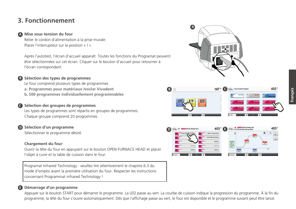 Fonctionnement | Ivoclar Vivadent P510 - Short Instructions User Manual | Page 19 / 40