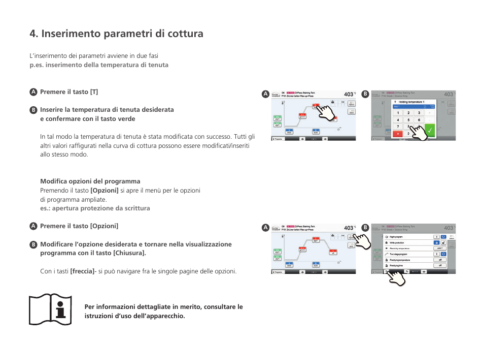 Inserimento parametri di cottura | Ivoclar Vivadent P510 - Short Instructions User Manual | Page 26 / 40