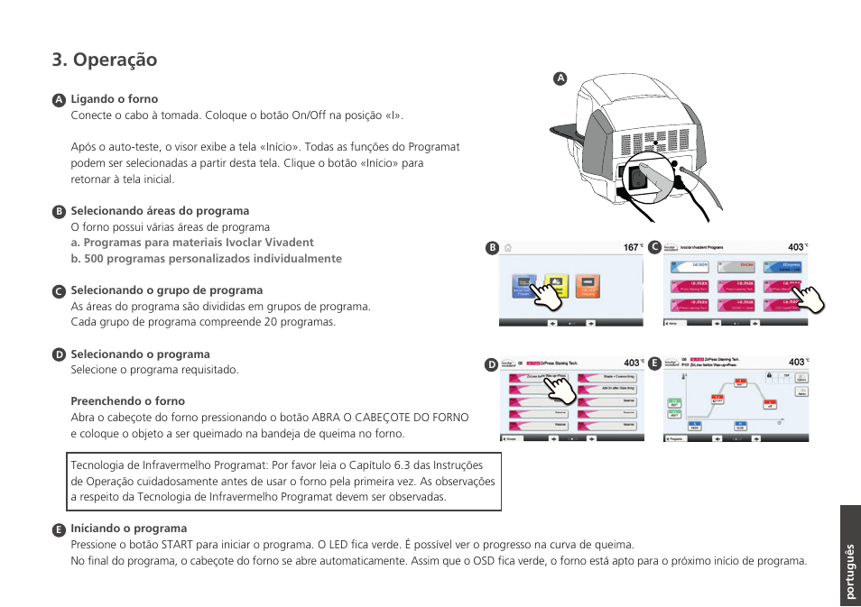 Operação | Ivoclar Vivadent P510 - Short Instructions User Manual | Page 37 / 40