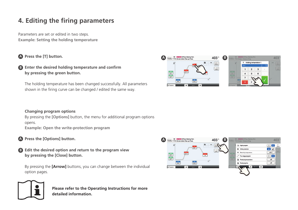 Editing the fi ring parameters | Ivoclar Vivadent P510 - Short Instructions User Manual | Page 8 / 40