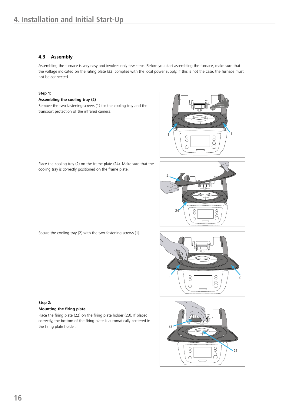 Installation and initial start-up | Ivoclar Vivadent P710 User Manual | Page 16 / 88