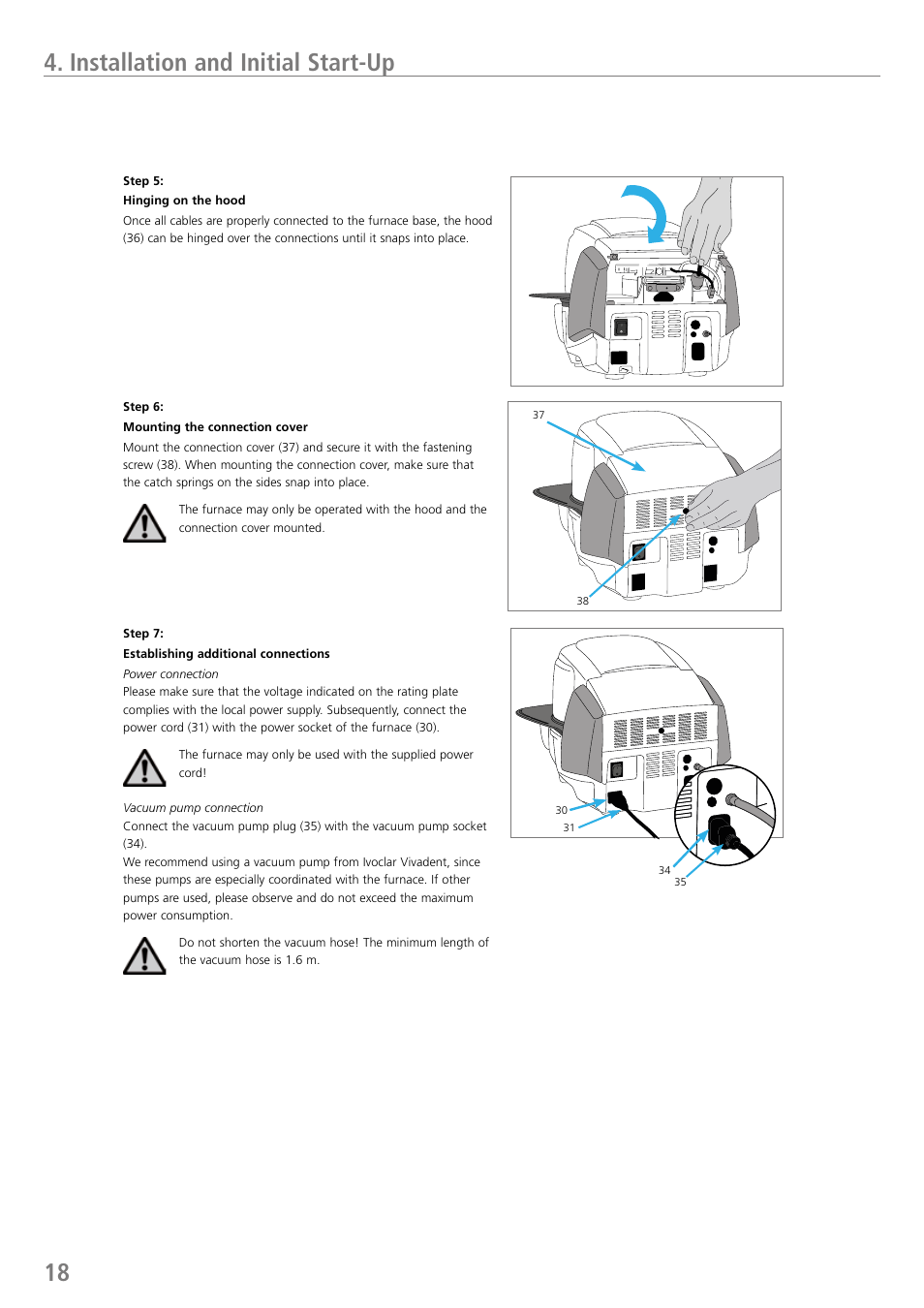 Installation and initial start-up | Ivoclar Vivadent P710 User Manual | Page 18 / 88