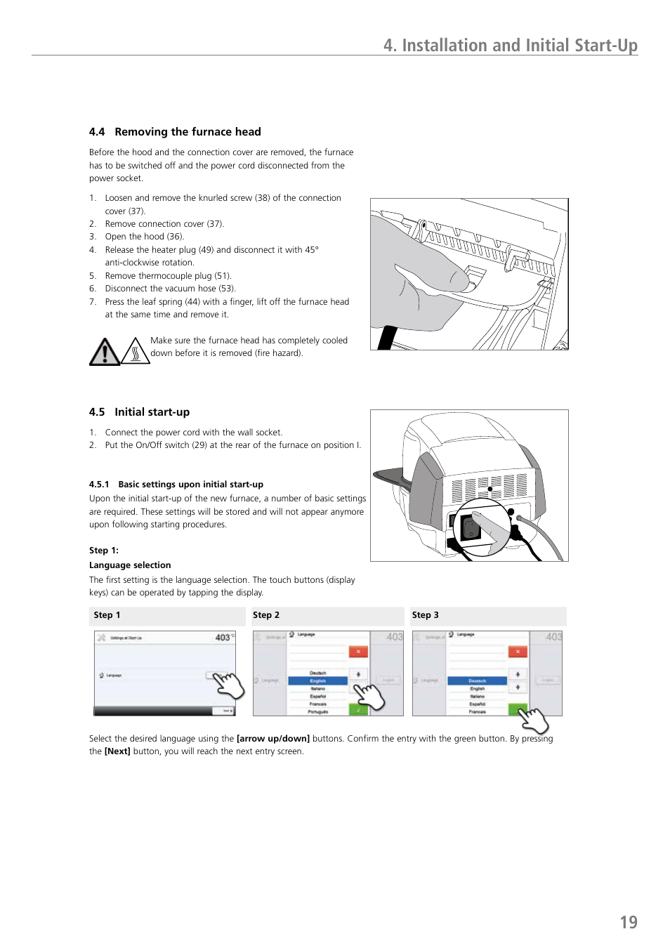 Installation and initial start-up | Ivoclar Vivadent P710 User Manual | Page 19 / 88