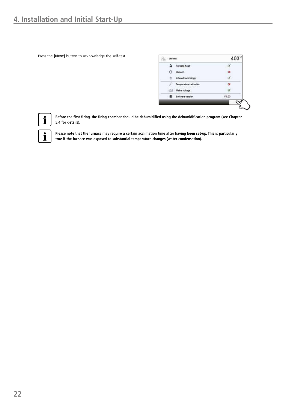 22 4. installation and initial start-up | Ivoclar Vivadent P710 User Manual | Page 22 / 88