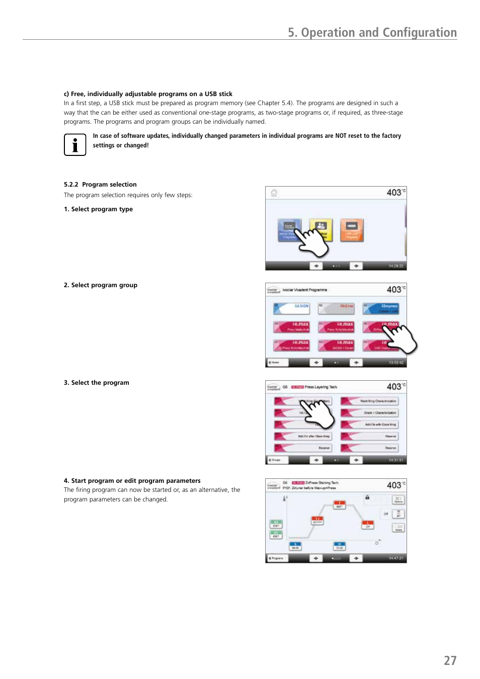 Operation and configuration | Ivoclar Vivadent P710 User Manual | Page 27 / 88