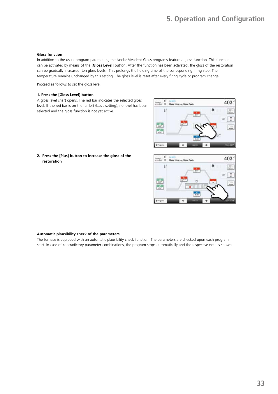 Operation and configuration | Ivoclar Vivadent P710 User Manual | Page 33 / 88